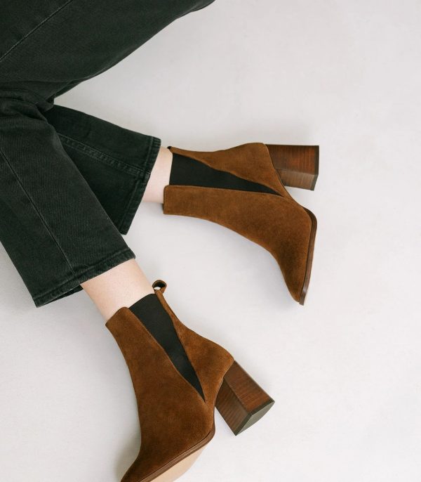MAISON TOUFET Sixtine Cuir Velours Camel