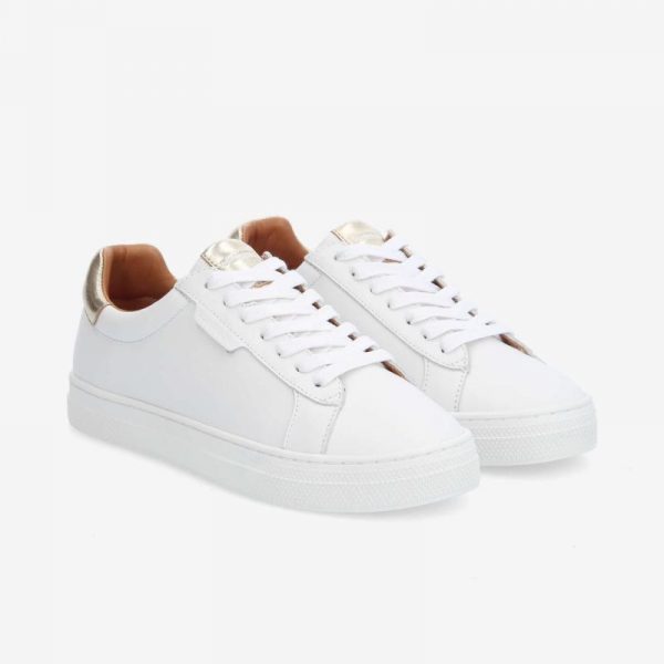 SCHMOOVE WOMAN Sparkle Sneaker W Nappa Galaxy Blanc Champagne