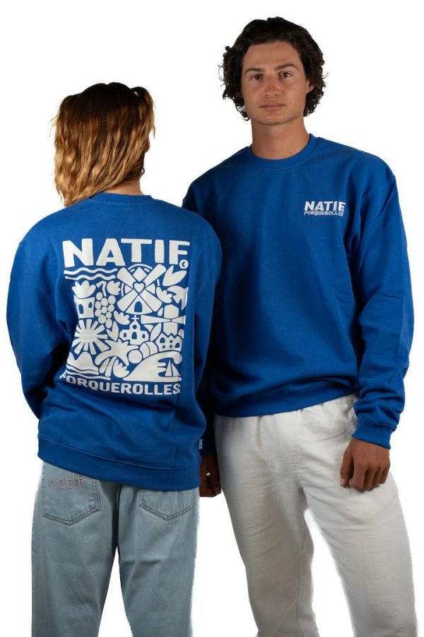 NATIF Sweat Porquerolles Island Bleu