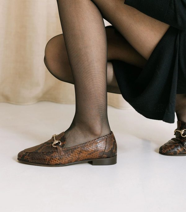 MAISON TOUFET Clémence Cuir Python Marron