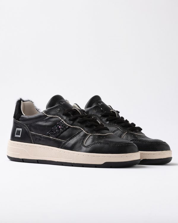 D.A.T.E Court 2.0 Vintage Calf Black
