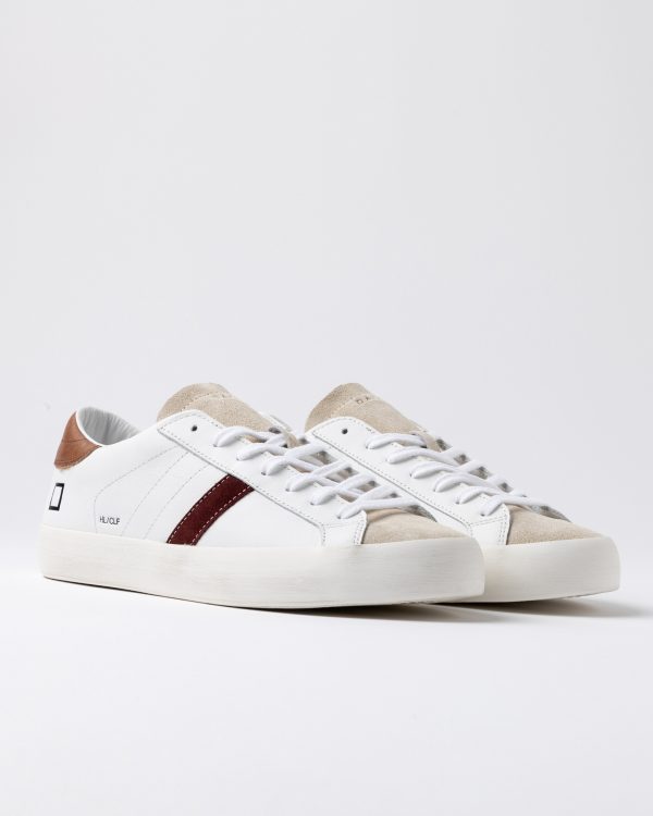 D.A.T.E Hill Low White Cuoio