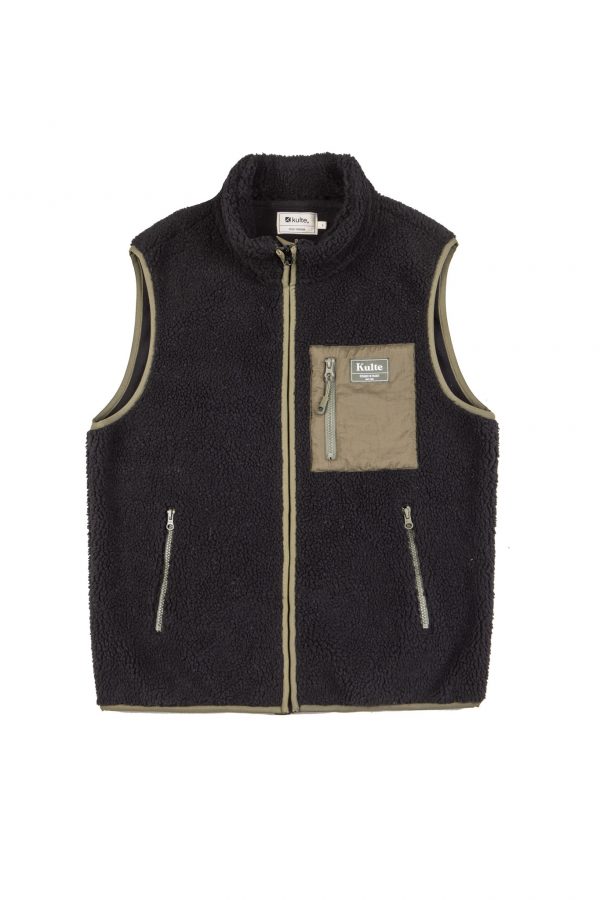 KULTE Veste No Arm Sherpa Black