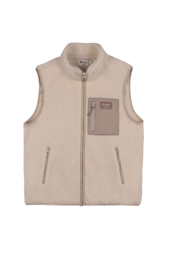 KULTE Veste No Arm Sherpa Off White