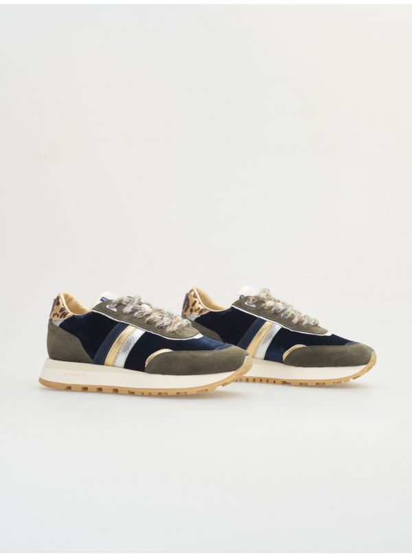 SERAFINI Torino Velvet Blue Green Léo