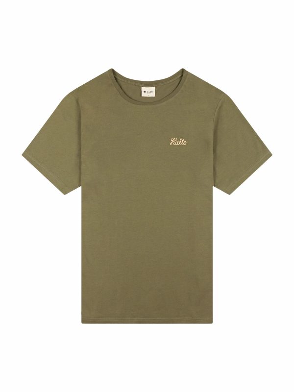 KULTE T-shirt Script kaki