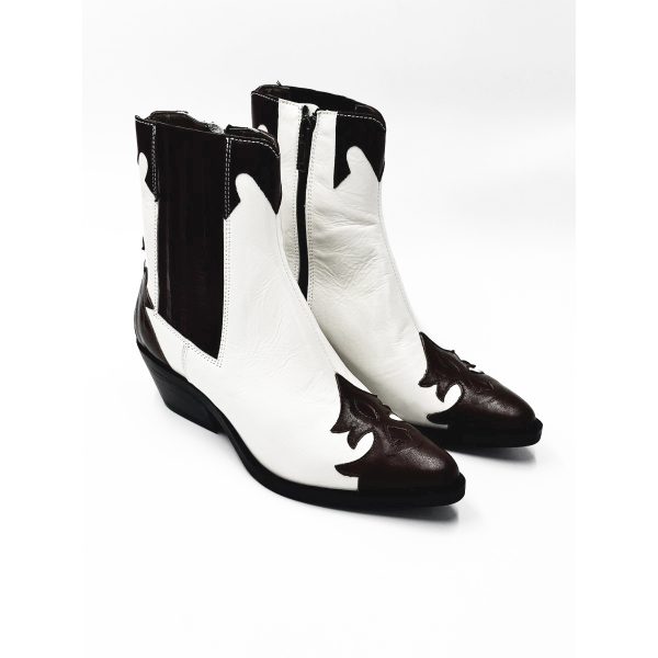 MINKA Jamais Mafra Cuir Blanc bordeaux Marron