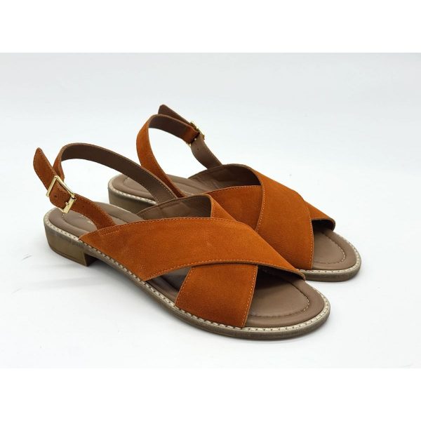 LILILUCE MARTINES Mika Croisé Cuir Suédé Orange