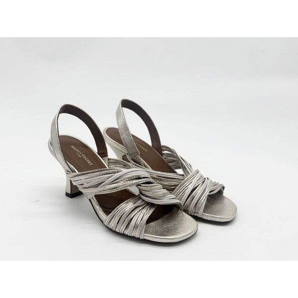 MAISON TOUFET Zoe Cuir Paillettes Doré Clair