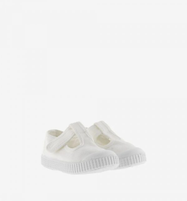 VICTORIA 1915 Inglesia Sandale Toile Drec Blanc