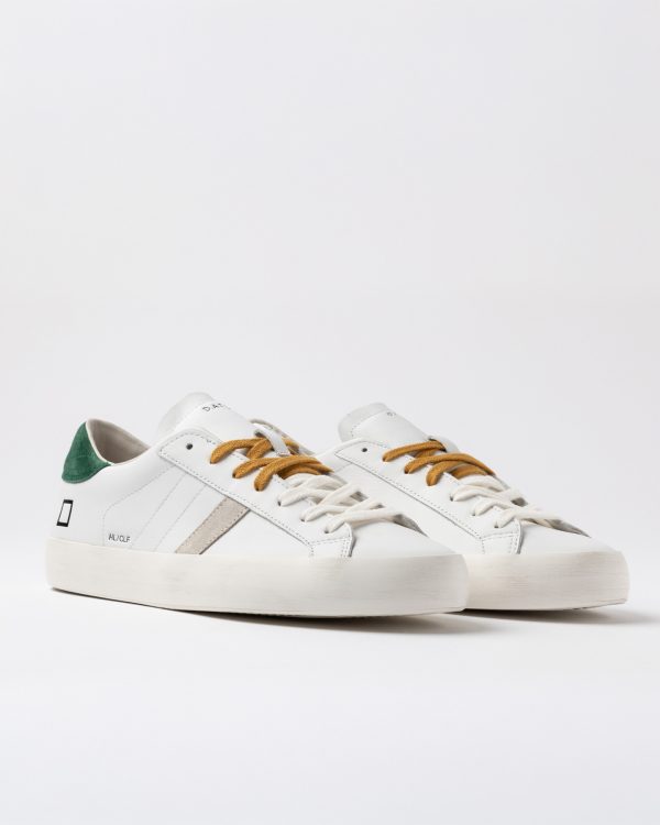 D.A.T.E Hill Low Calf White Green