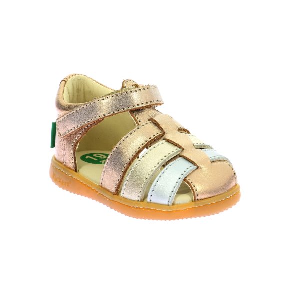 KICKERS Kick Flo Cuir Rose Or Multi