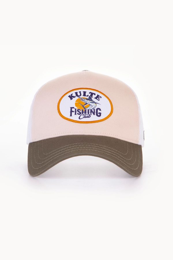 KULTE Cap Motif Fishing Club Beige