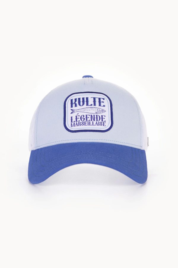 KULTE Cap Motif Sardine Bleu Pastel