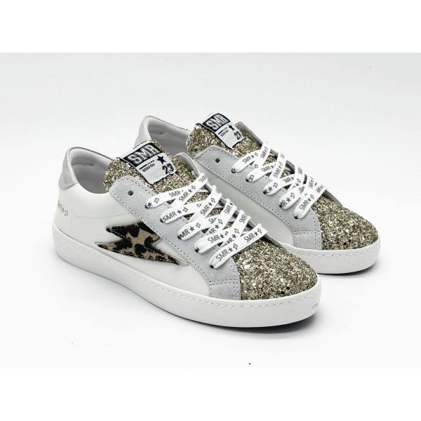 SMR23 Maya C779 Blanc Léopard Glitter Or