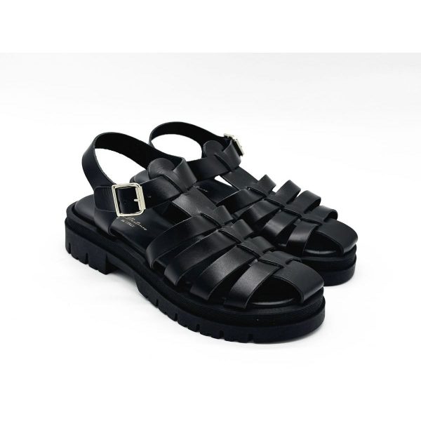 LILILUCE MARTINES Sika Sandale Cuir Noir