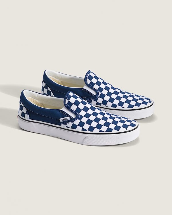 VAN'S Classic Slip On Color Theory Checkerboard Deep Indigo