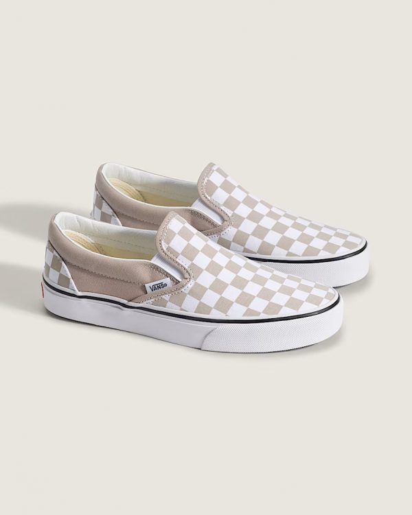 VAN'S Classic Slip On Color Theory Checkerboard Mushroom