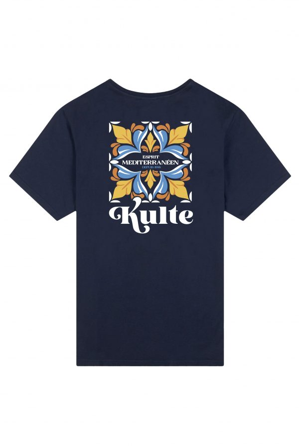 KULTE Tee-Shirt Méditerranée Bleu Marine
