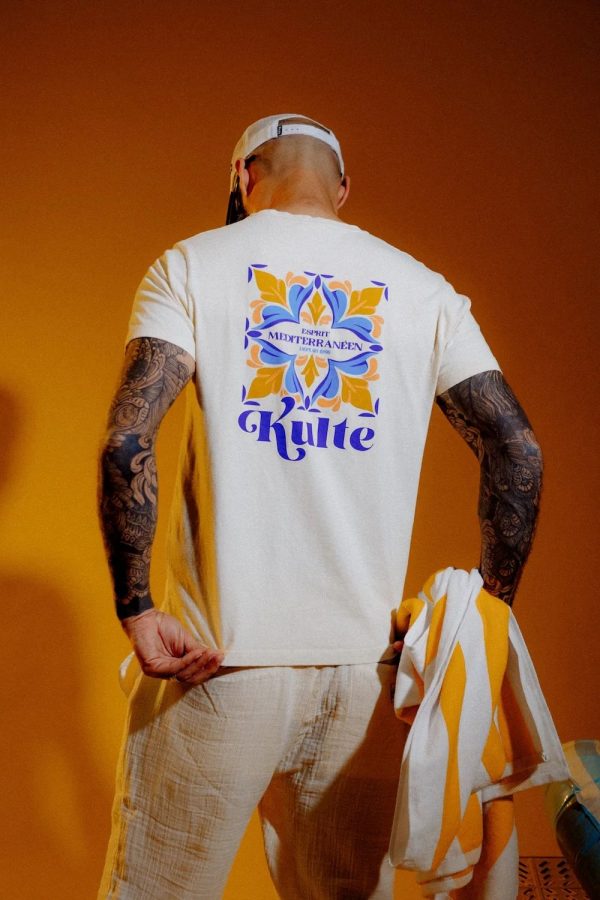 KULTE Tee-Shirt Méditerranée Off White