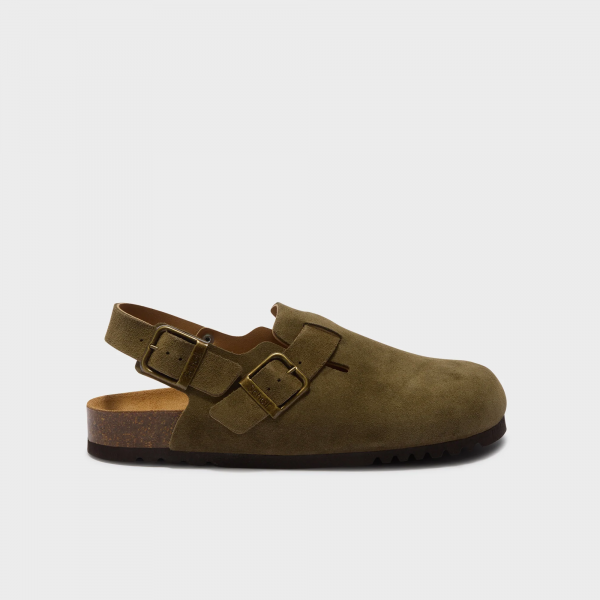 SCHOLL Olivier Backstrap Suede Khaki