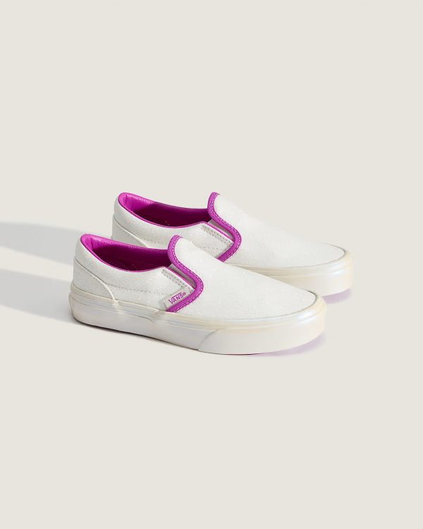 VANS Slip On Glitter Pearl White Purple