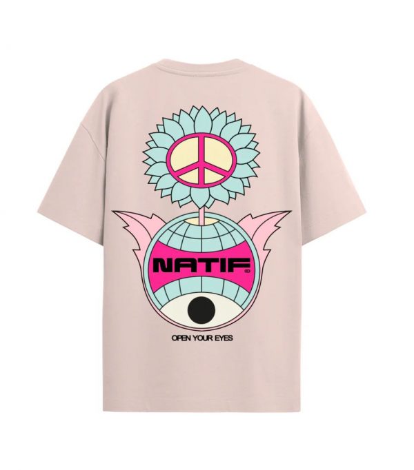 NATIF T-Shirt Flower Peace (Loose) Rose