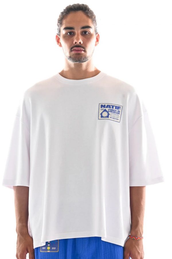 NATIF T-Shirt Maison De Vacances (Loose) Blanc
