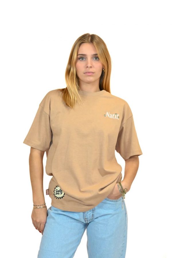 NATIF T-Shirt Vacation Home Marron