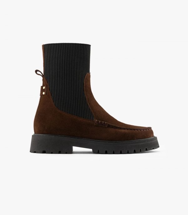 MAISON TOUFET Janelle cuir Velours Marron
