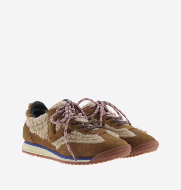 VICTORIA Saturno Effet Mouton Daim Beige
