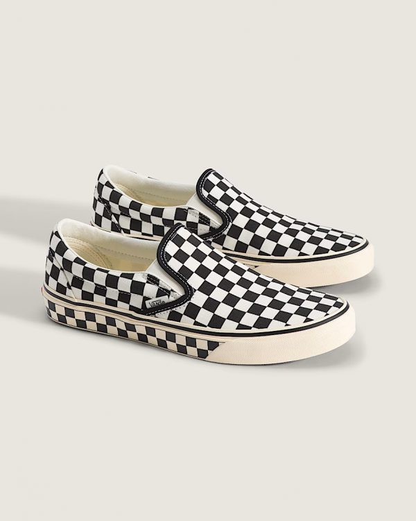 VAN'S Slip On Classic Checkerboard Marshmallow Black