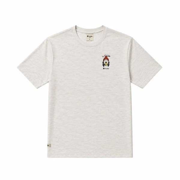 KULTE Tee-Shirt Lait Cru Off White Chiné