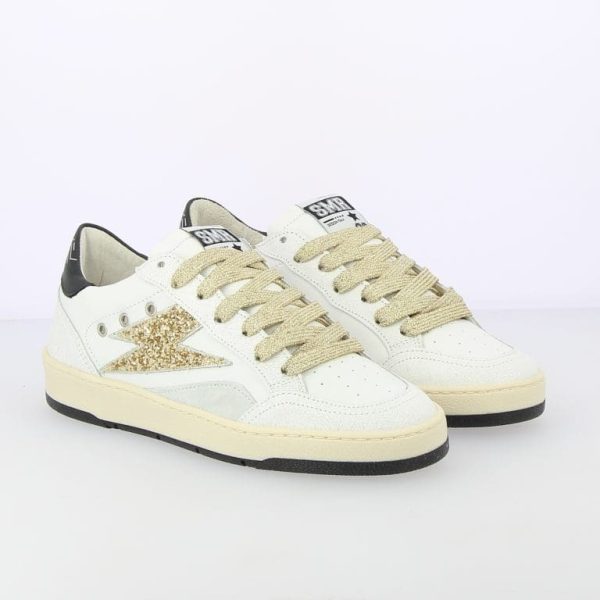 SMR23 Dany C837 Cuir Blanc Glitter Doré