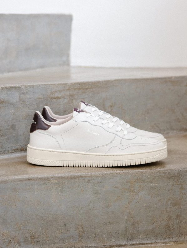 BOBBIES Travis Cuir Blanc Cassé Mogano