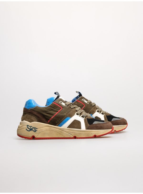 SERAFINI Tokyo Khaki Sky Blue Red